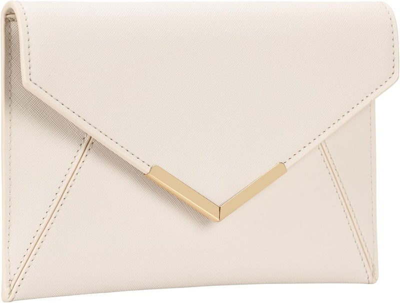 DEXMAY DM Dexmay Women Envelope Clutch Handbag Medium Saffiano Leather Foldover Clutch Purse - Image 2